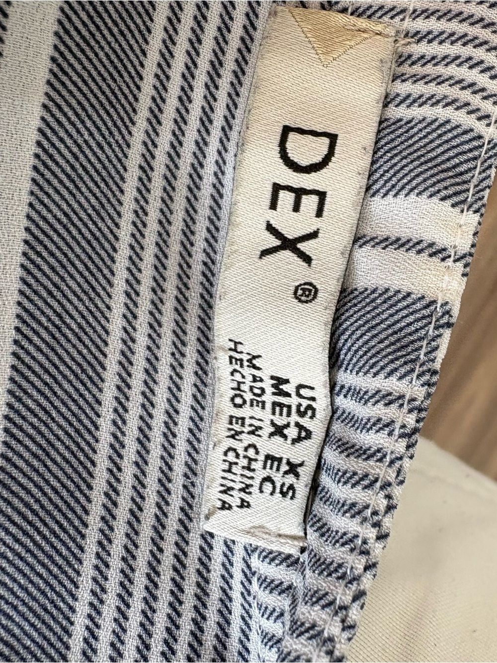 Dex Striped Long-Sleeve Shirt Dress in Gray and White - Picture 2 of 6